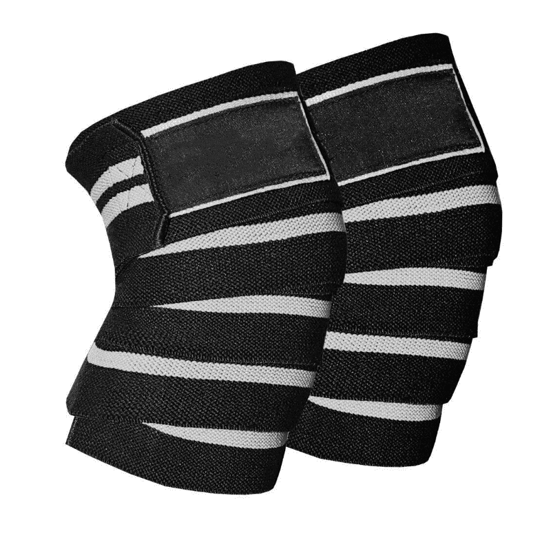 Bande de Genoux Blanc fournissant un soutien optimal et un confort inégalé pour vos entraînements, parfaite pour une grande variété d'activités sportives.