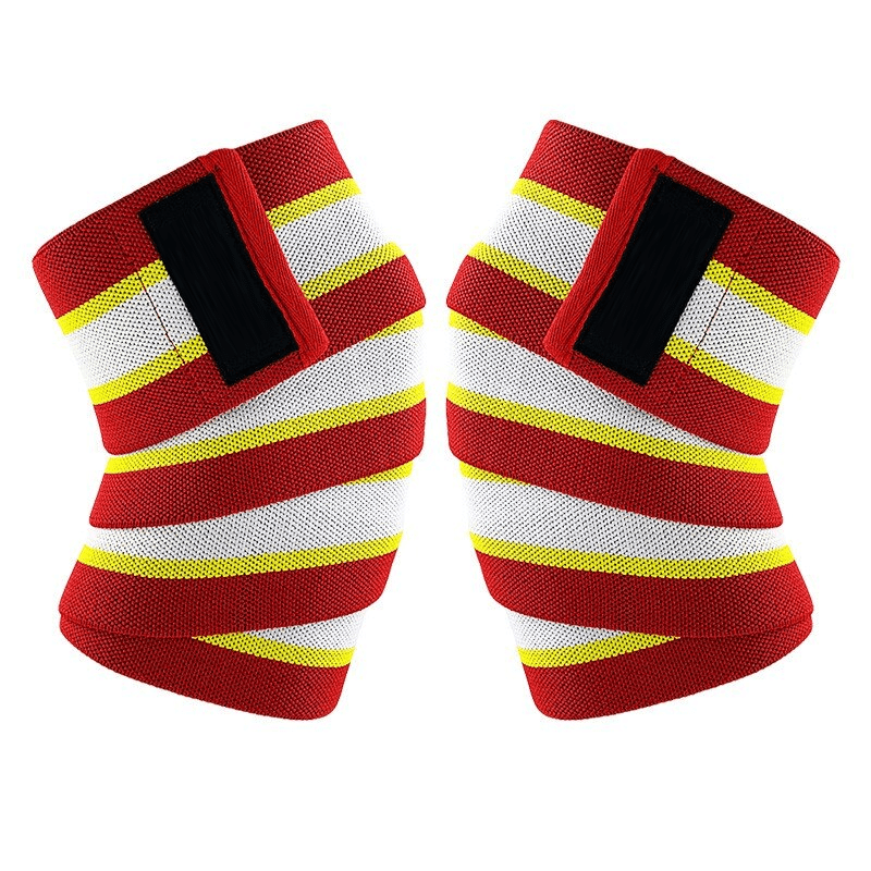 Bande de Genoux Rouge pour un support exceptionnel et un confort optimal pendant les entraînements, avec une couleur rouge vibrante pour une touche de style.