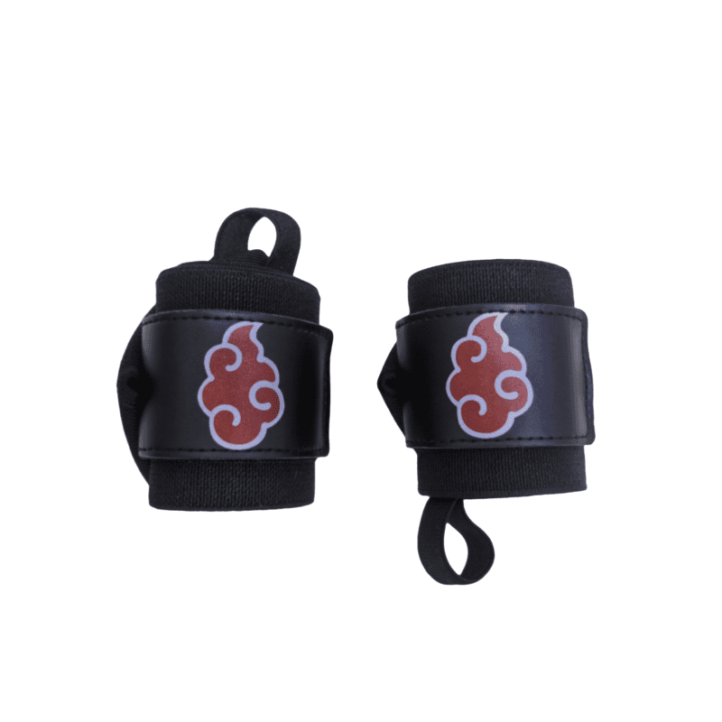 Gros plan sur la Bande Poignet Akatsuki montrant le symbole Akatsuki.
