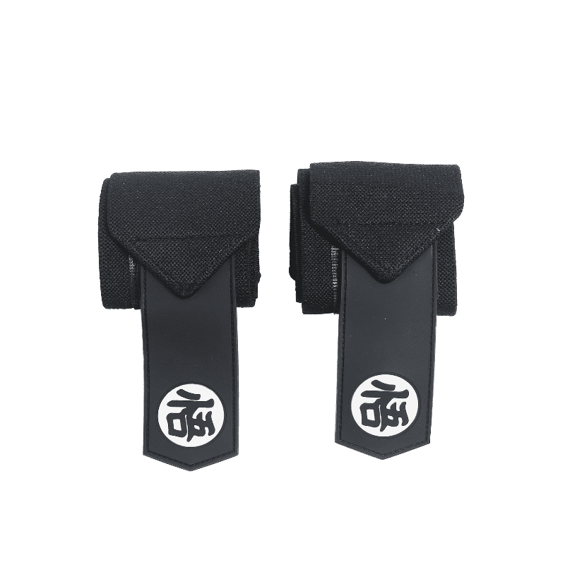 Bande poignet Kame Sennin pour musculation, noir et orange