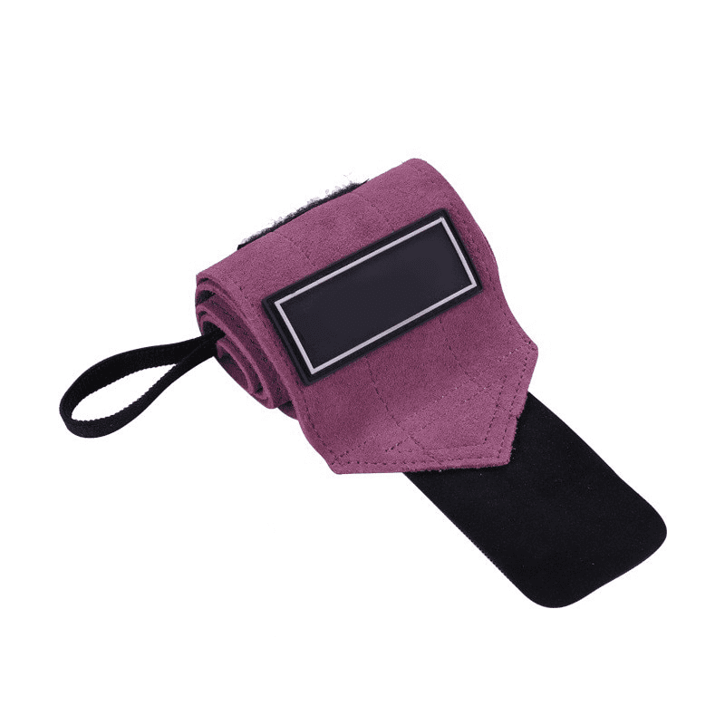 Bande Poignet Mauve, l'accessoire de fitness coloré et durable qui soutient ton poignet pendant l'entraînement.