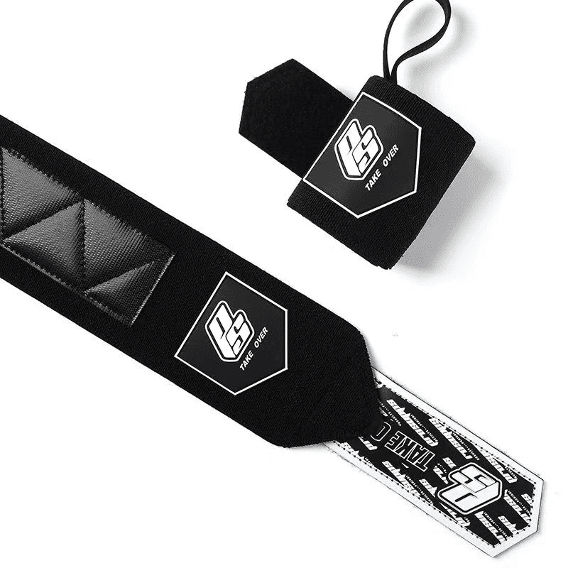 Bande Poignet Noire/Blanc pour un soutien professionnel pendant vos entraînements.