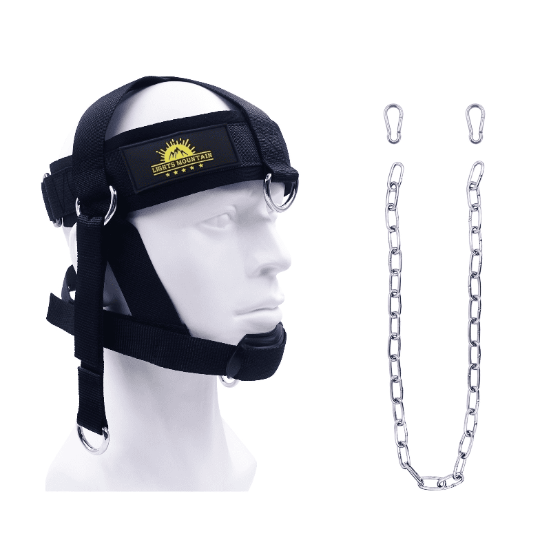 "Vue avant du Casque Musculation pour entraînement cervical."