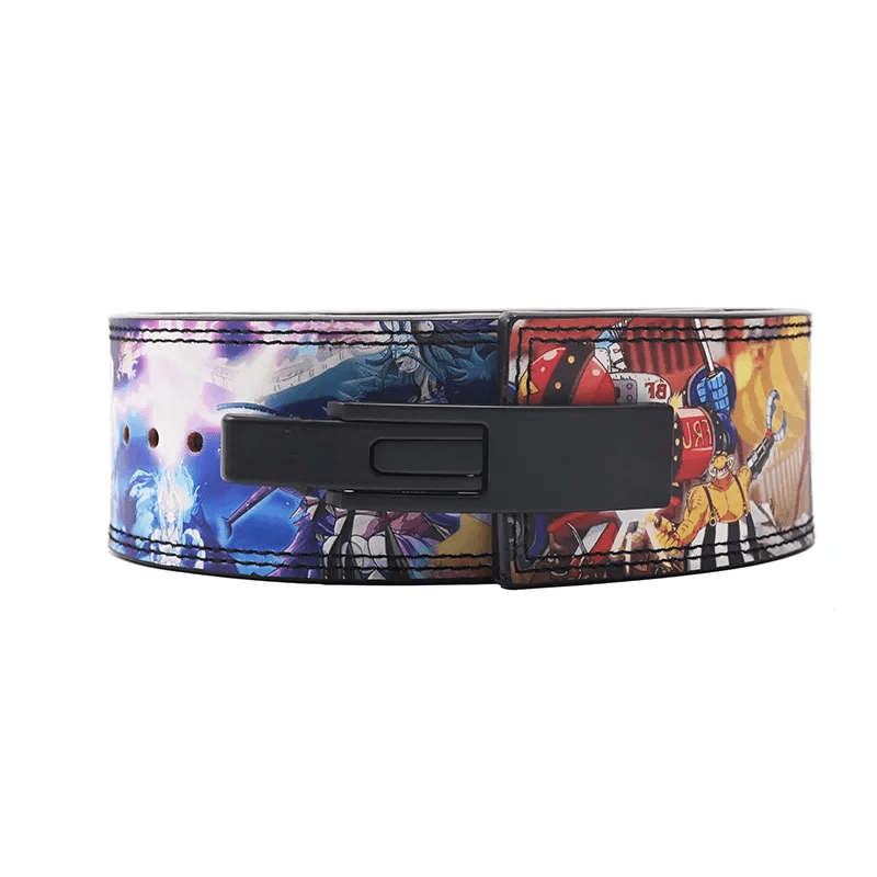 "Ceinture Powerlifting Onigashima montrant un féroce Kaido en action."