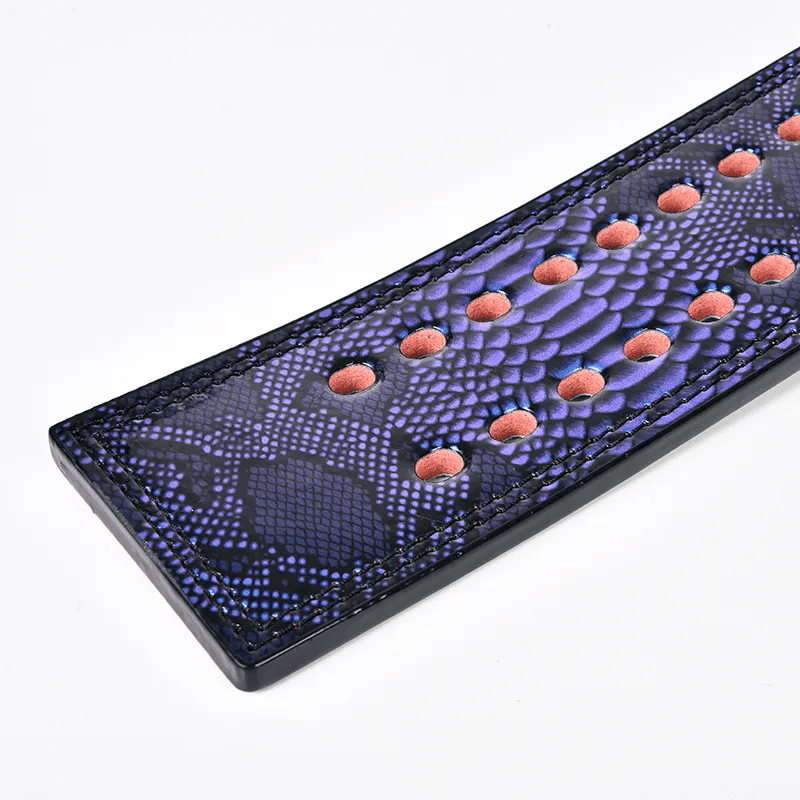 "Soutien dorsal exceptionnel avec la Ceinture Powerlifting Serpent Bleu"