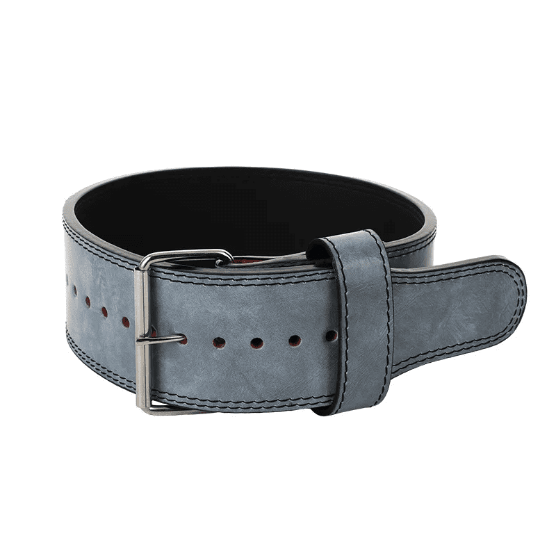 "Ceinture de musculation en cuir bleu, parfaite pour un soutien ergonomique."