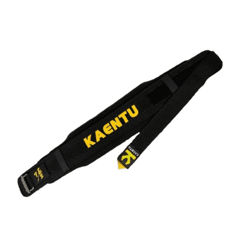 "Ceinture Ebony Lightning pour un soutien optimal pendant l'entraînement"