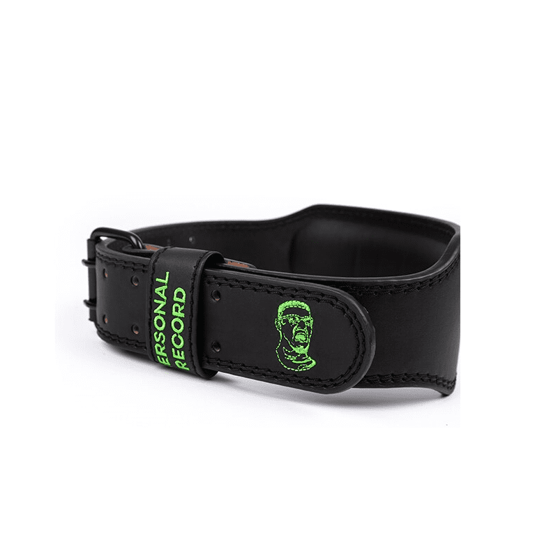 "Détail de la ceinture de musculation PR montrant sa robustesse et sa qualité de conception."