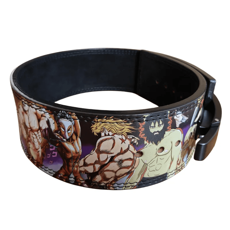 "Ceinture de force Anime Muscle montrant Dio dans un look athlétique."