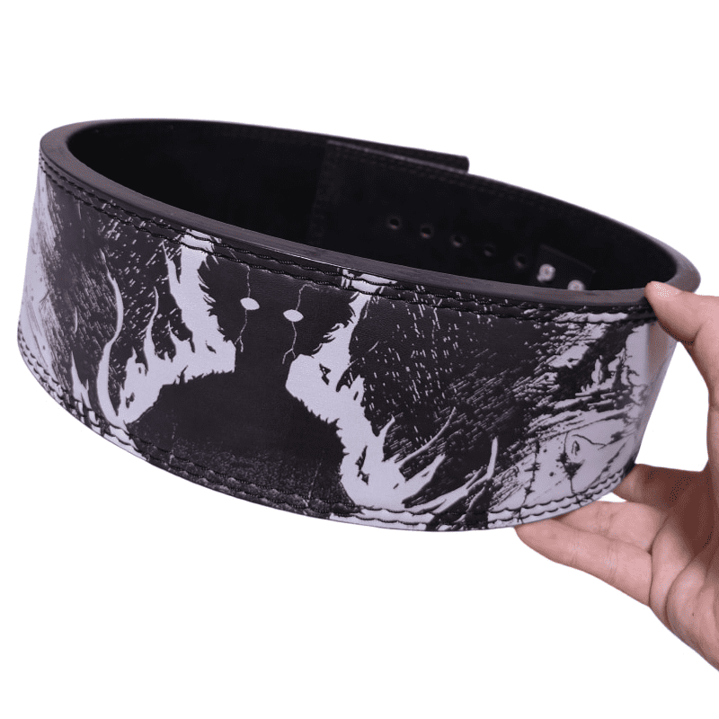 "Athlète déterminé portant la Ceinture Anime Rage."