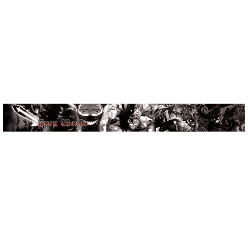 "Ceinture de force avec design audacieux Black Clover pour powerlifting."