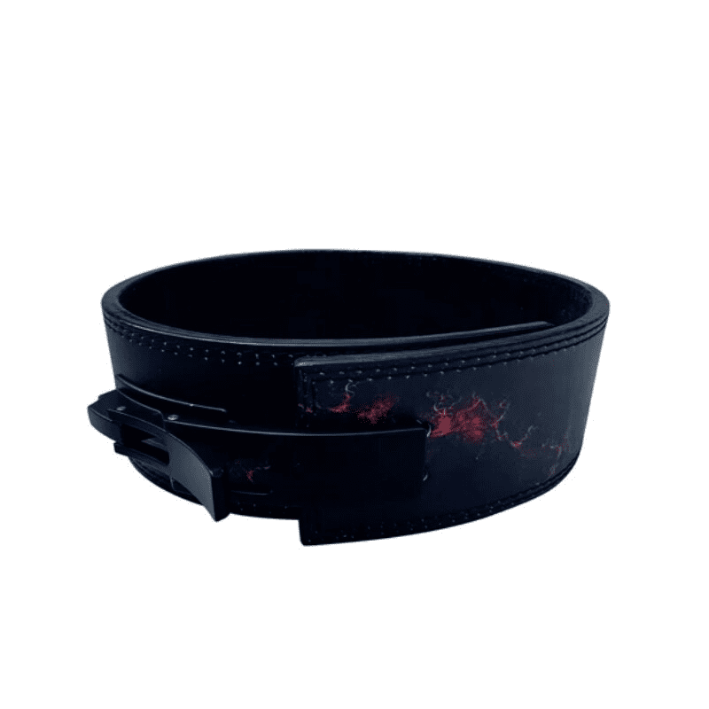 Image de la Ceinture de Force Hades portée par un haltérophile pendant un entraînement intensif.