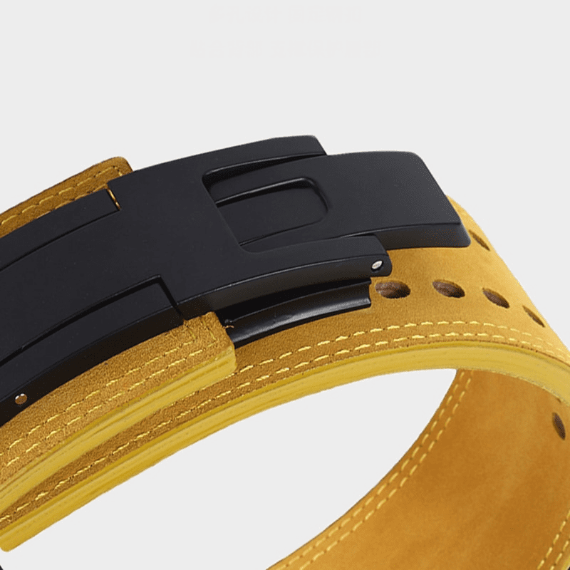 Vue d'ensemble de la Ceinture de Force Jaune Or, un choix parfait pour les athlètes sérieux.