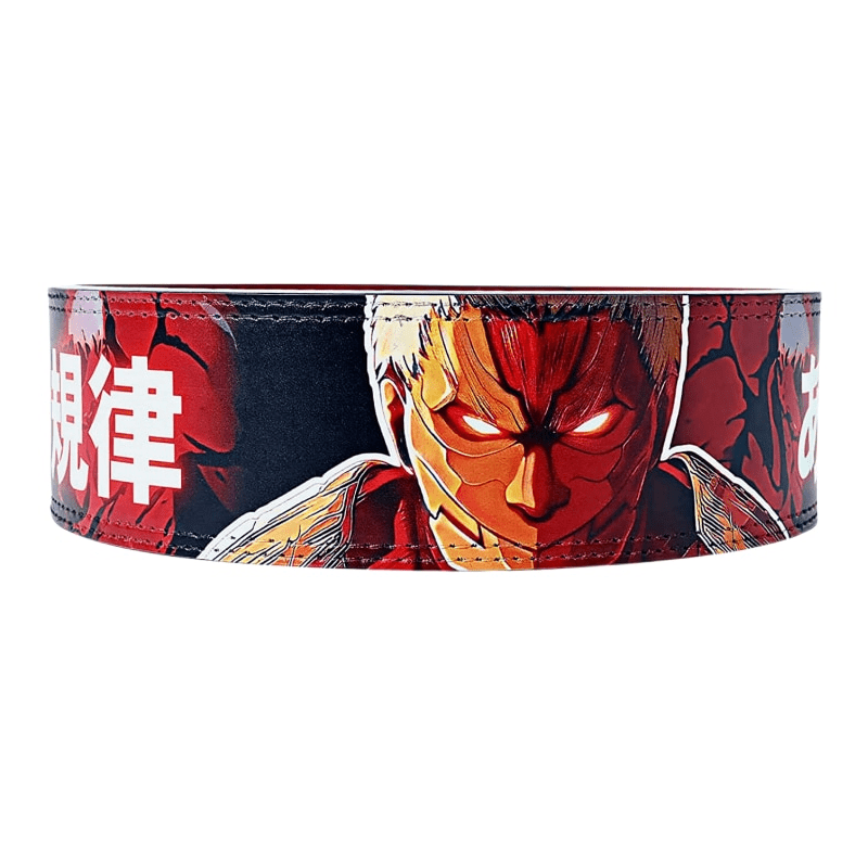 Ceinture de force Shingeki no Kyojin pour une séance de powerlifting plus sûre et plus performante.