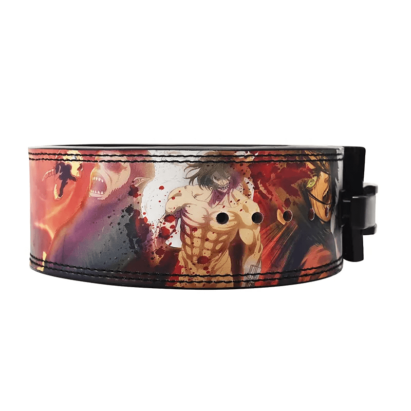 "Gros plan sur le titan Assaillant sur la Ceinture de force Titan fight."