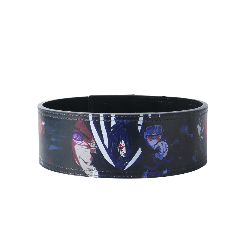 "Ceinture de force Obito avec représentation des phases de vie du shinobi"