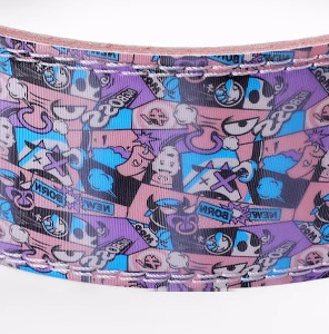 "Ceinture de force "Comics" : une protection solide avec un design coloré et captivant pour vos séances de musculation"