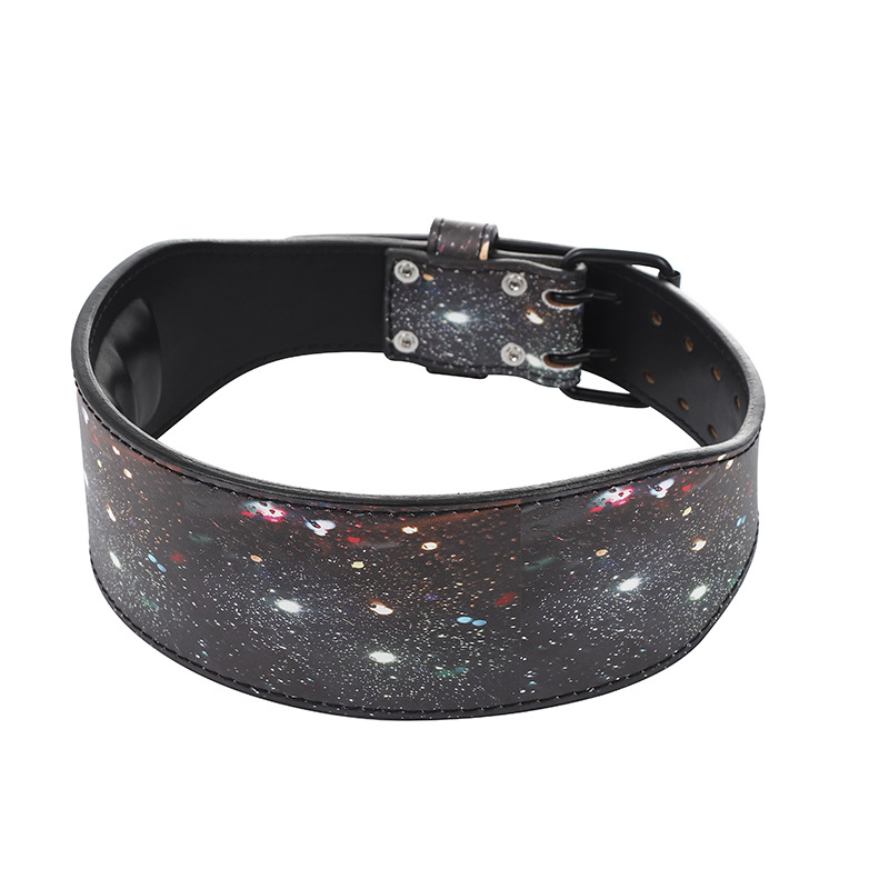 "Ceinture de musculation "Galaxy" : laissez-vous emporter par l'univers cosmique lors de vos entraînements"
