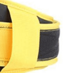 "Vue de face de la Ceinture de Musculation LombaireFlex Elite sur un fond blanc"