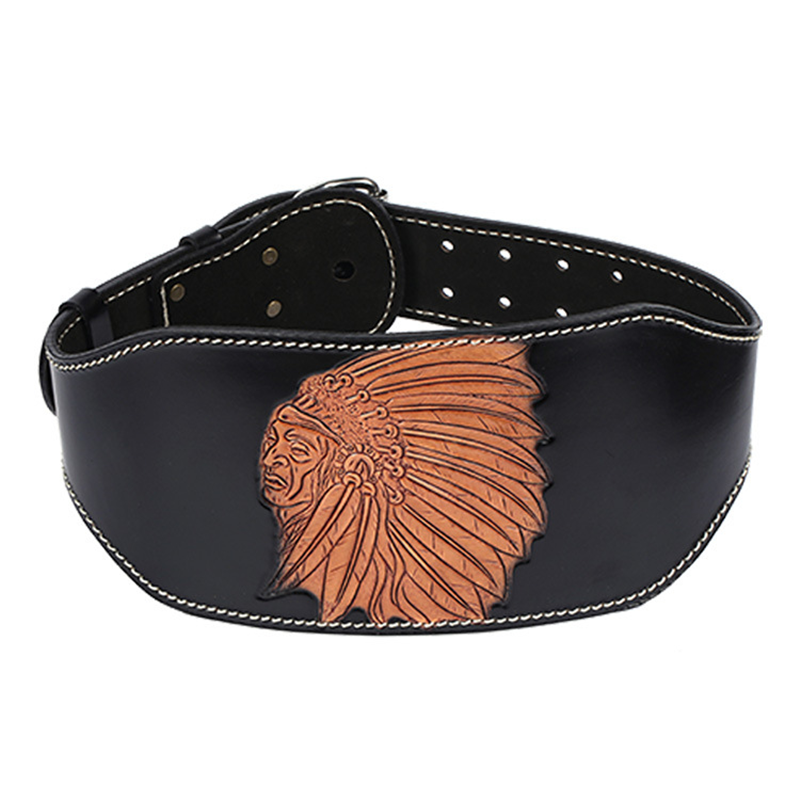 "Ceinture de fitness "Tribal" : démarquez-vous avec audace grâce à cette ceinture de musculation au design tribal"