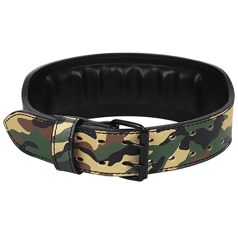 "Ceinture de musculation design militaire."