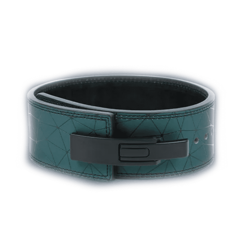 La Ceinture de force Motif Ligne en vert lors d'une séance d'entraînement.