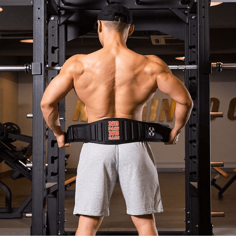"Ceinture Lombaire Pain Gain Noire en néoprène durable pour une longévité optimale"