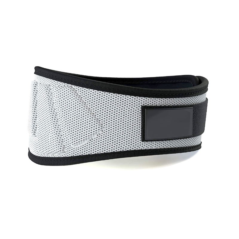 "Ceinture lombaire gris clair : un soutien optimal pour vos entraînements de musculation"