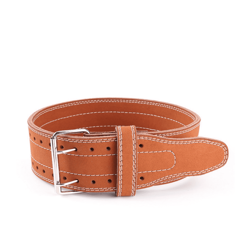 "Ceinture de musculation BrawnBelt Marron en cuir véritable, support lombaire renforcé"