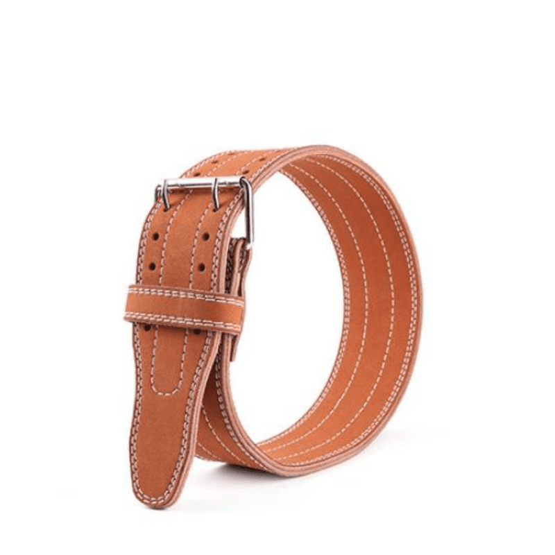"Design élégant de la Ceinture de musculation BrawnBelt Marron pour un entraînement confortable"