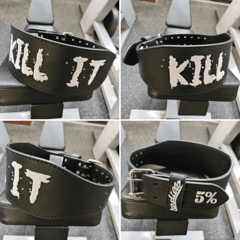 "Accessoire de fitness inspirant avec le mot 'KILL IT' pour des performances de haut niveau."