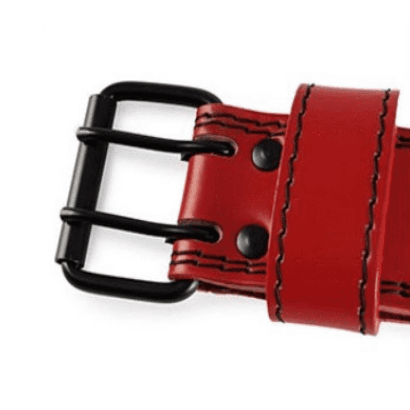 Robuste ceinture de musculation rouge avec design loup