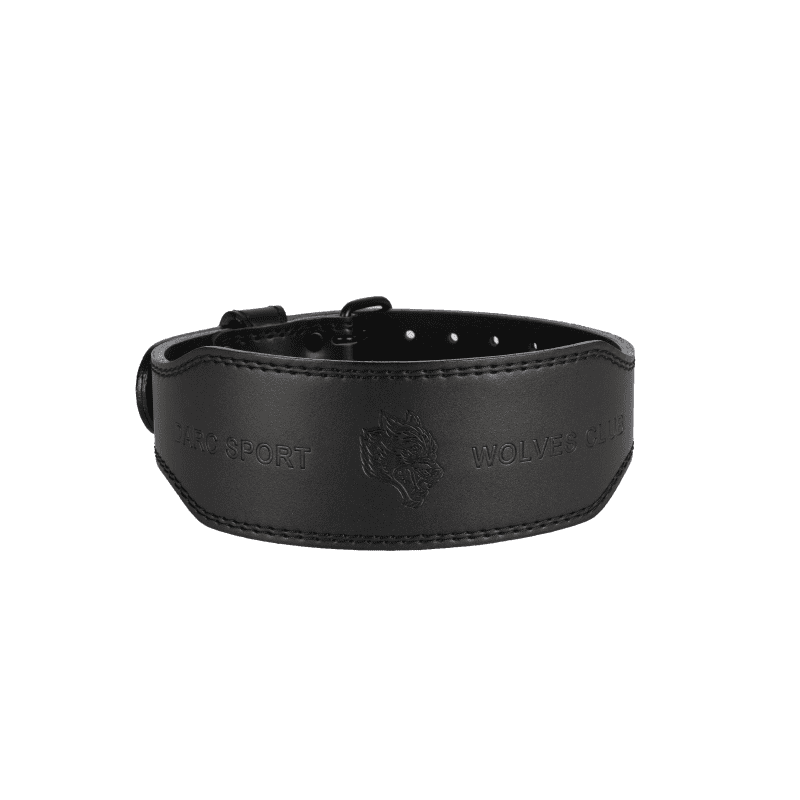"Homme en train de soulever des poids avec la Ceinture de Musculation Loup Noir"
