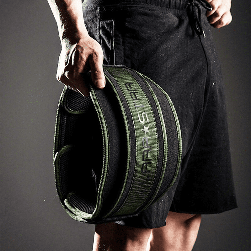 Image illustrant le réglage de la Ceinture de Musculation Lumbarfit Kaki.
