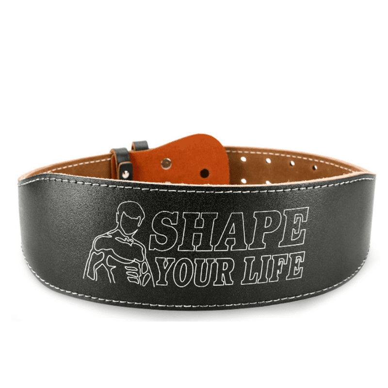 "Vue en gros plan de la Ceinture Musculation Shape Noire, mettant en évidence sa conception ergonomique."