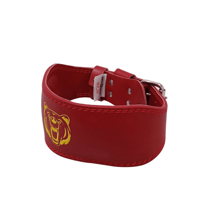 "Ceinture Musculation Ours Rouge offrant un soutien lombaire."