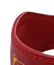 "Ceinture d'entraînement rouge robuste conçue pour maximiser la performance."