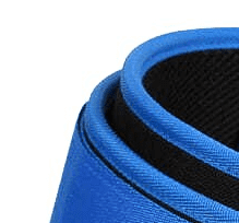 "Vue détaillée de la Ceinture Muscu Nylon Bleu, idéale pour la musculation"