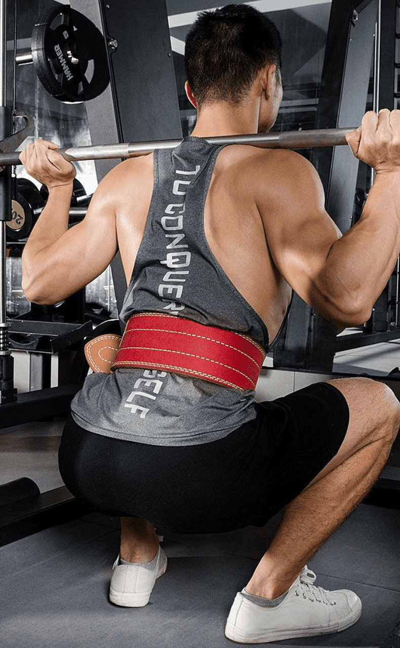 Ceinture muscu rouge - Ceinture de force
