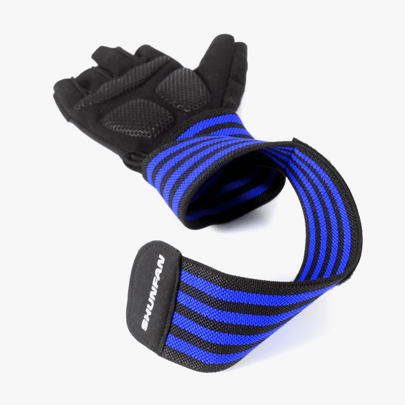 Gant Bodybuilding Bleu, améliorant la prise pour une performance de musculation optimale