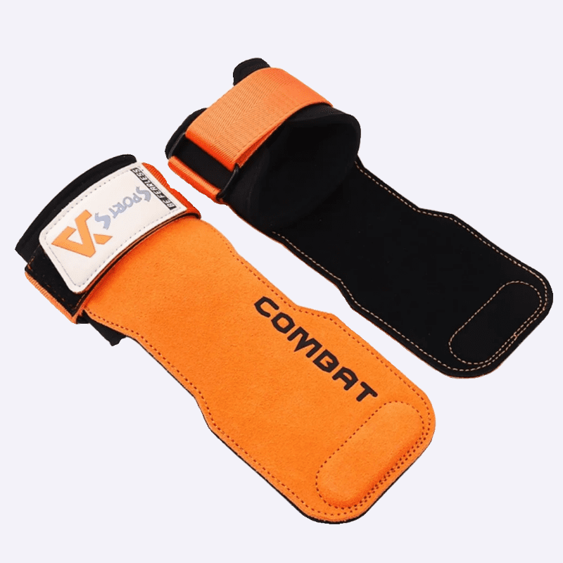 "Accessoires de fitness en orange pour un grip sécurisé et un style audacieux."