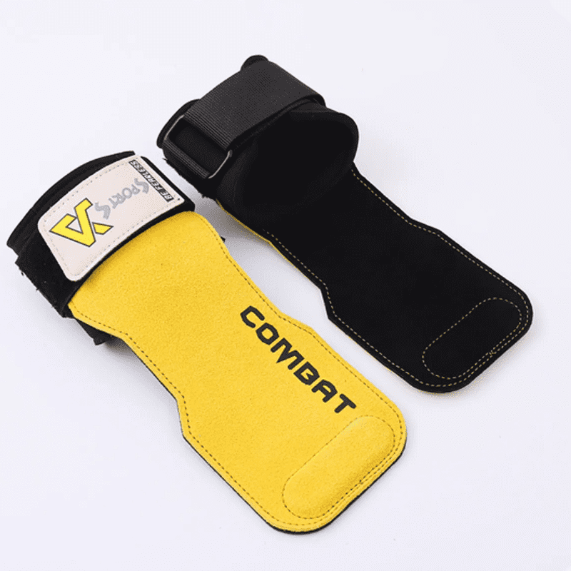 "Gants d'entraînement en jaune vif, offrant confort et soutien pour vos mains."