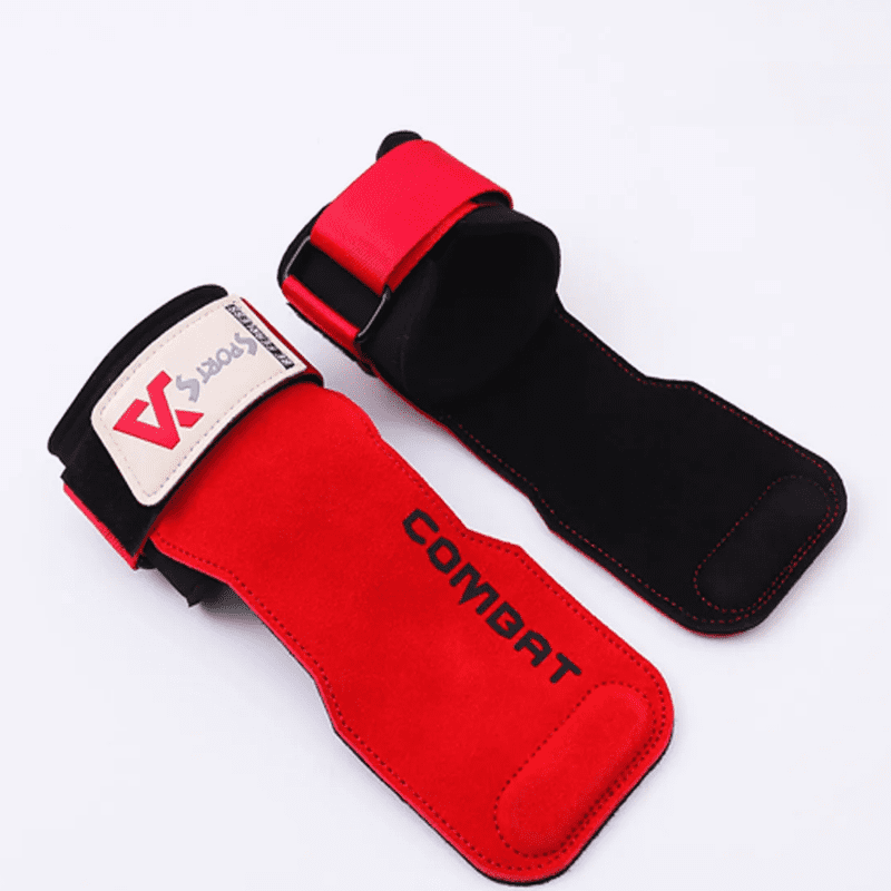 "Gants de gym ergonomiques en rouge pour une adhérence et une protection supérieures."