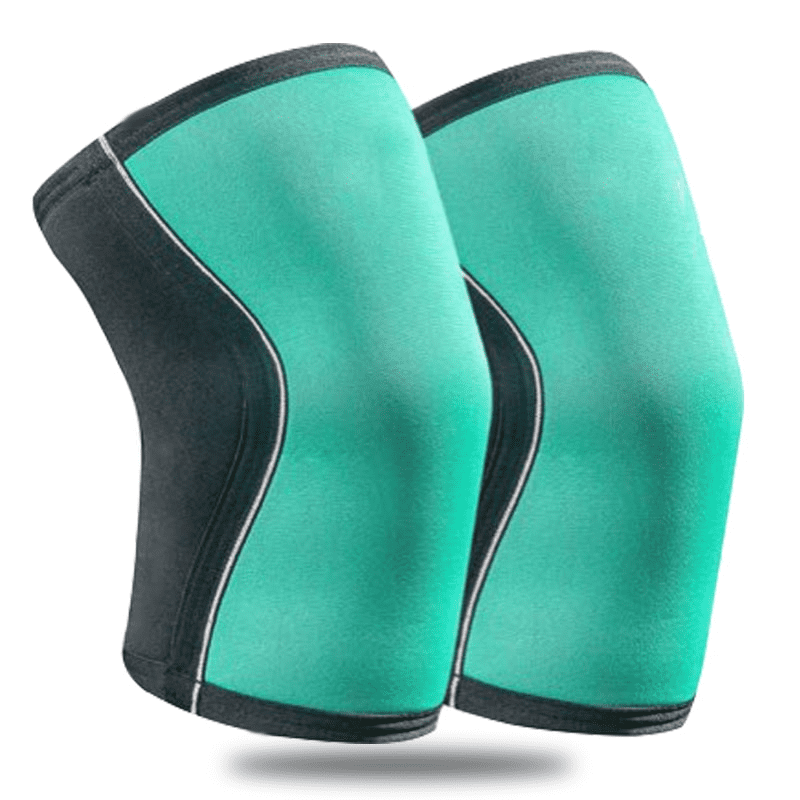 Genouillère Crossfit Ice Blue, offrant un soutien musculaire et articulaire exceptionnel, design moderne en couleur "Ice Blue", idéale pour la performance sportive maximale.