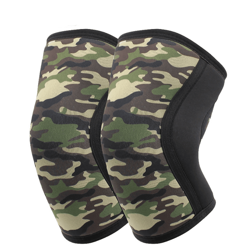 Genouillère Crossfit Camouflage offrant une performance de haut niveau avec un style camouflage branché, conçue pour le confort et la durabilité.