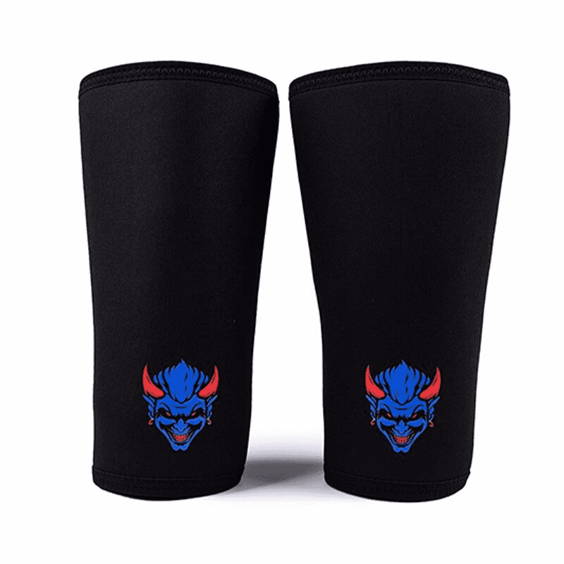 Genouillère Musculation Démon Bleu offrant un soutien de qualité et un confort optimal pour des performances de musculation maximales.