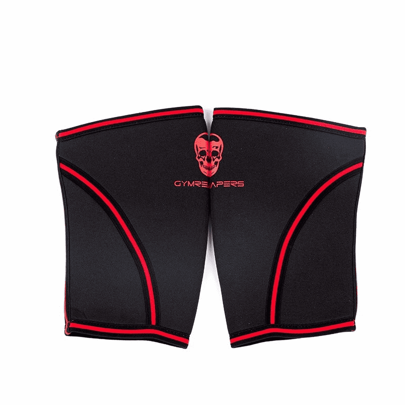 Genouillère Musculation Noir/Rouge pour une protection optimale et un style unique lors de vos entraînements.