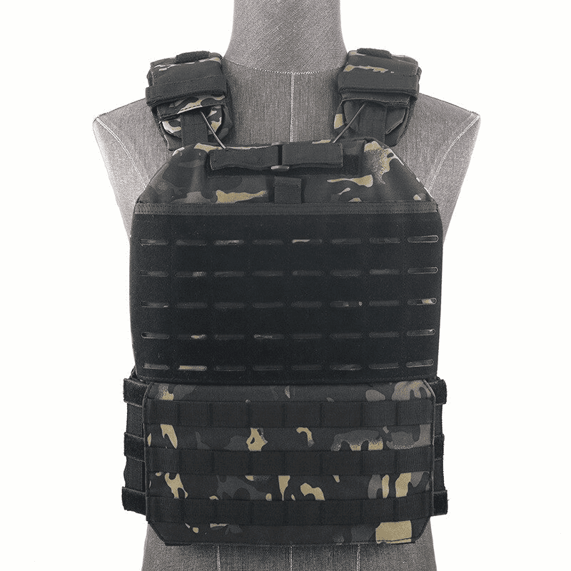 "Gilet lesté Camouflage noir pour une performance d'entraînement optimale"
