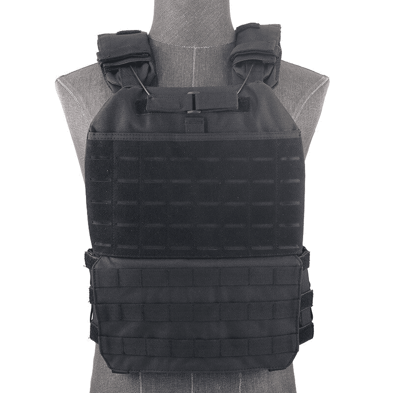 Gilet lesté Noir robuste et élégant, idéal pour intensifier vos entraînements de fitness.