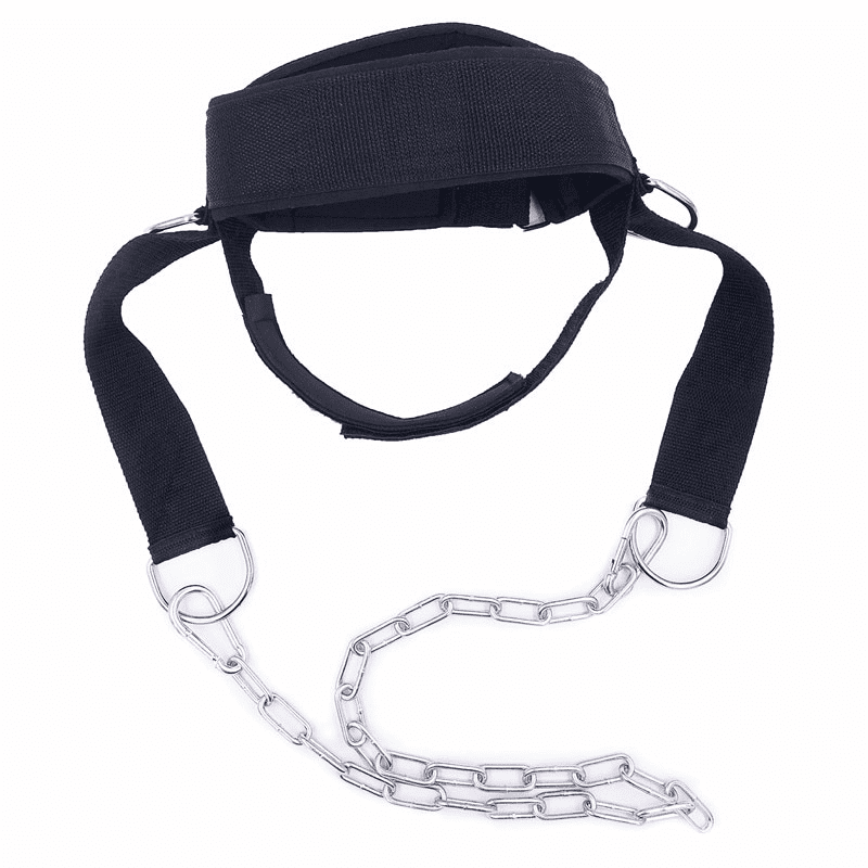 "Harnais de tĂȘte premium pour renforcement cervical."